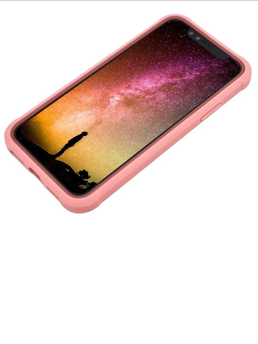 2 NEW iPhone Xs 1Os X 10 Case Cover Pink Glitter Sparkle Protective Shockproof